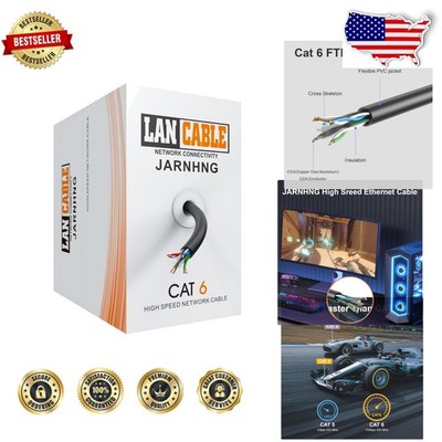 Custom Cut Cat6 Bulk Ethernet Cable 1200ft - Direct Burial, Outdoor Rated