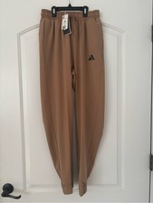 NWT adidas Women's Train Essentials Woven Pants Joggers -Cardboard Brown Size XS