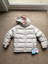 Columbia Kids Pike Lake II Hooded Down Jacket Beige Girls Size 8