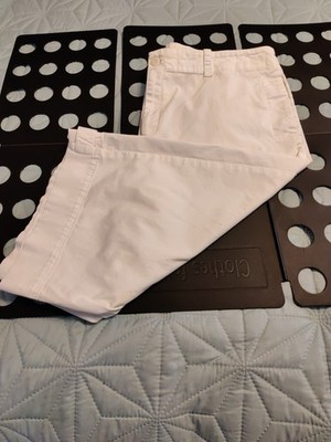 Rafaella Women's White Classic Casual Cotton Cropped Pants Shorts Size 14