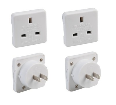 UK zu USA US Amerika Kanada Reisestecker Netzteil - weiß - 2er-Pack