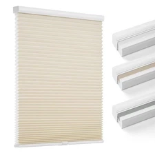 Changshade Cordless & Light Filtering Cellular Shade, Tools-Free Pleated Hone...