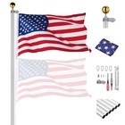 AplusChoice Bravery 30ft 13 Gauge Sectional Flag Pole Kit Aluminum for Outside