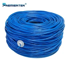 CAT6 1000FT 550MHz Full Copper Riser UTP NETWORK ETHERNET CABLE 23AWG BLUE