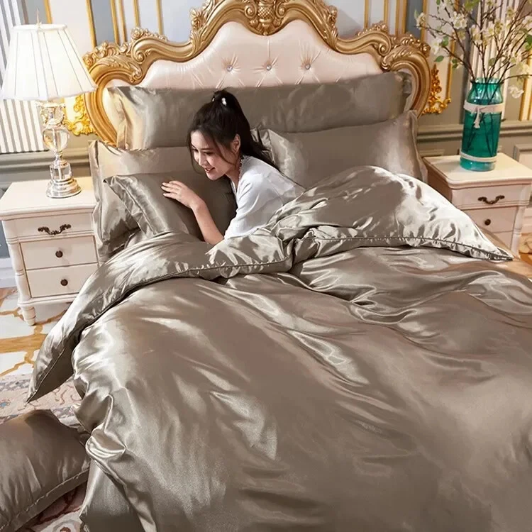 Комплекты постельного белья из натурального шелка шелковицы одеяло пододеяльник наволочки с простыней - Изображение 2 из 4