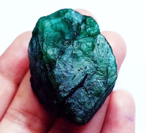 Natural Emerald Rough 145.65 Ct Certified Loose Gemstone With Free Gift - Picture 2 of 7