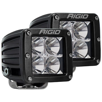 #ad Rigid 202113 D Series PRO Flood White Square LED Lights Pair Kit Black Aluminum $279.99