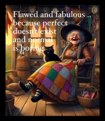 Flawed & Fabulous Becuase Perfect Doesn't Exist Refrigerator Fridge MAGNET