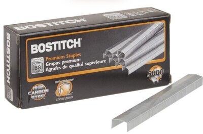Bostitch  Premium B8 Power Crown Staples, 1/4''  Leg, For use Bostitch B8 stapler