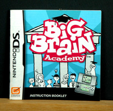 BIG BRAIN ACADEMY Manual Only Nintendo DS  NTSC-U/C