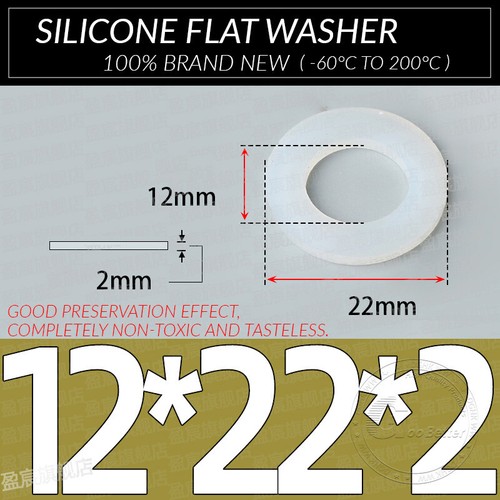 Flachdichtung Silikon Gummi-dichtung Schnurstärke 2MM Flach Dichtung Fittinge - Bild 85 von 117