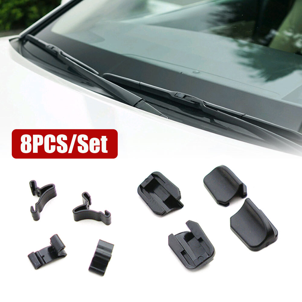 8Pcs Universal Wiper Blade Cover Clips for Secure Fastening and Car Maintenance