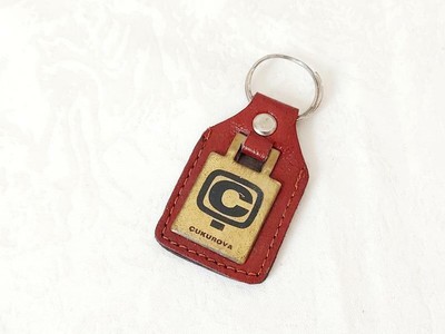 Vintage C Initial Leather Keychain Metal C C Key Chain Cukurova Adana Ebay