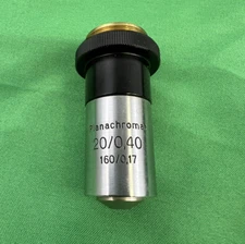 ausJENA Planachromat 20/0.40 160/0.17 Microscope Objective 463 564