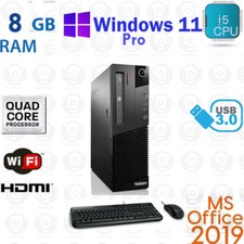 WINDOWS 11 PC Lenovo SFF Core i5 Desktop Computer PC HDMI DP VGA WiFi