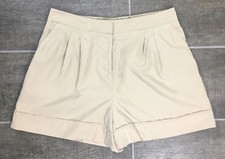 NWT Vince Camuto Short Shorts Women's Size 2 Pleated Elastic Waist Beige J1338