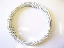 WHITE Vinyl Coated Wire Rope Cable,1/16 - 3/32, 7x7, 50 Ft Coil