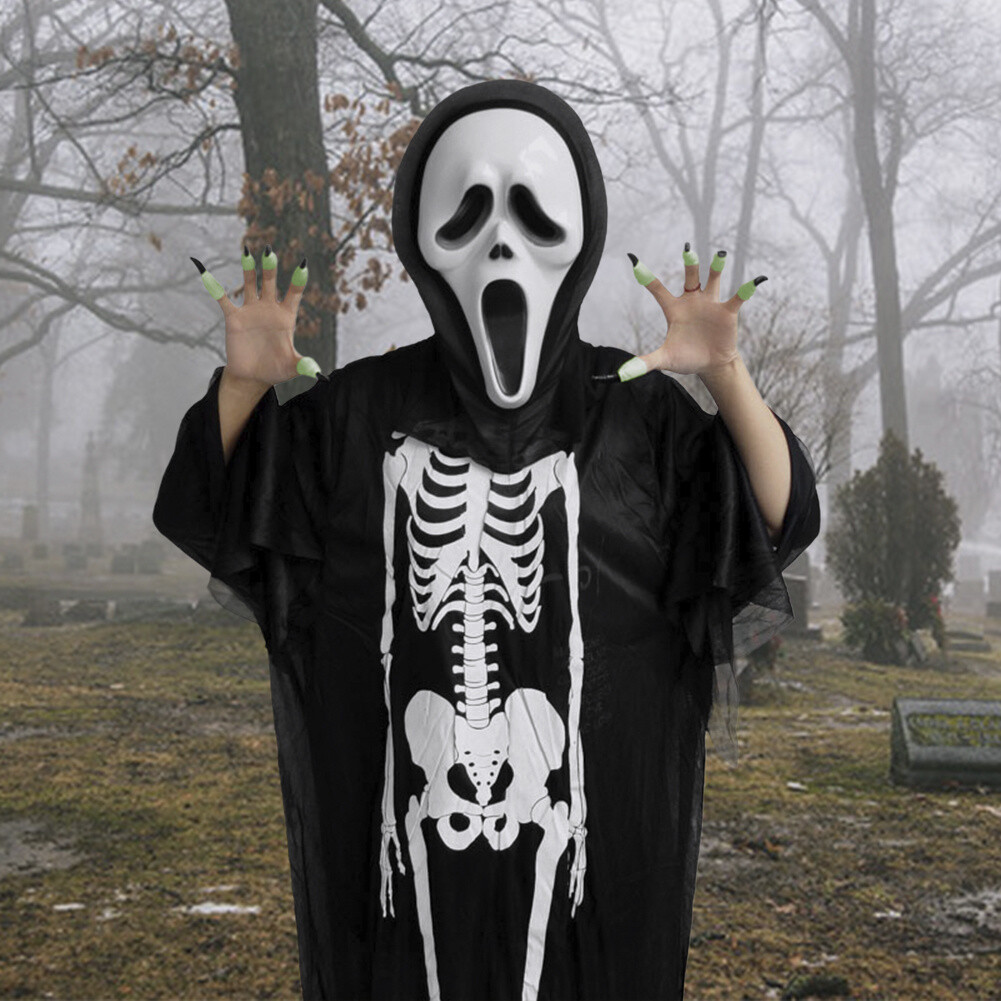 Halloween Scream Maske – Gruselige Geister-Vollkopfmaske Aus Latex Für Erwachsene
