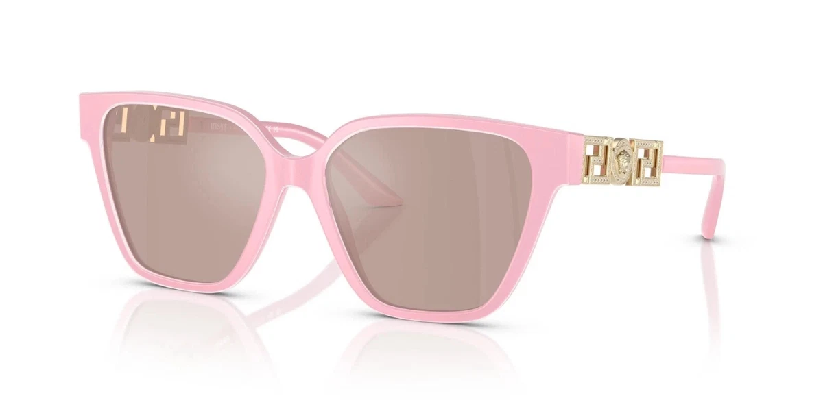 Versace VE4485 5521/Z Cat Eye Sunglasses – Shiny Pink/Pink with Rose Gold Mirror Versace Women main image 3