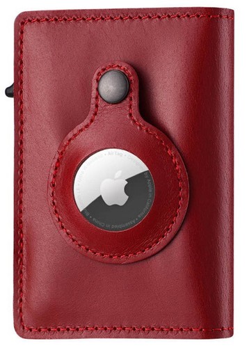 Airtag Wallet Case Genuine Leather Credit Card Holder Magnetic Air Tag Cover - Picture 18 of 29