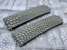 20mm/16mm Brushed Ostrich leg Leather Watch Band Exotic Leather