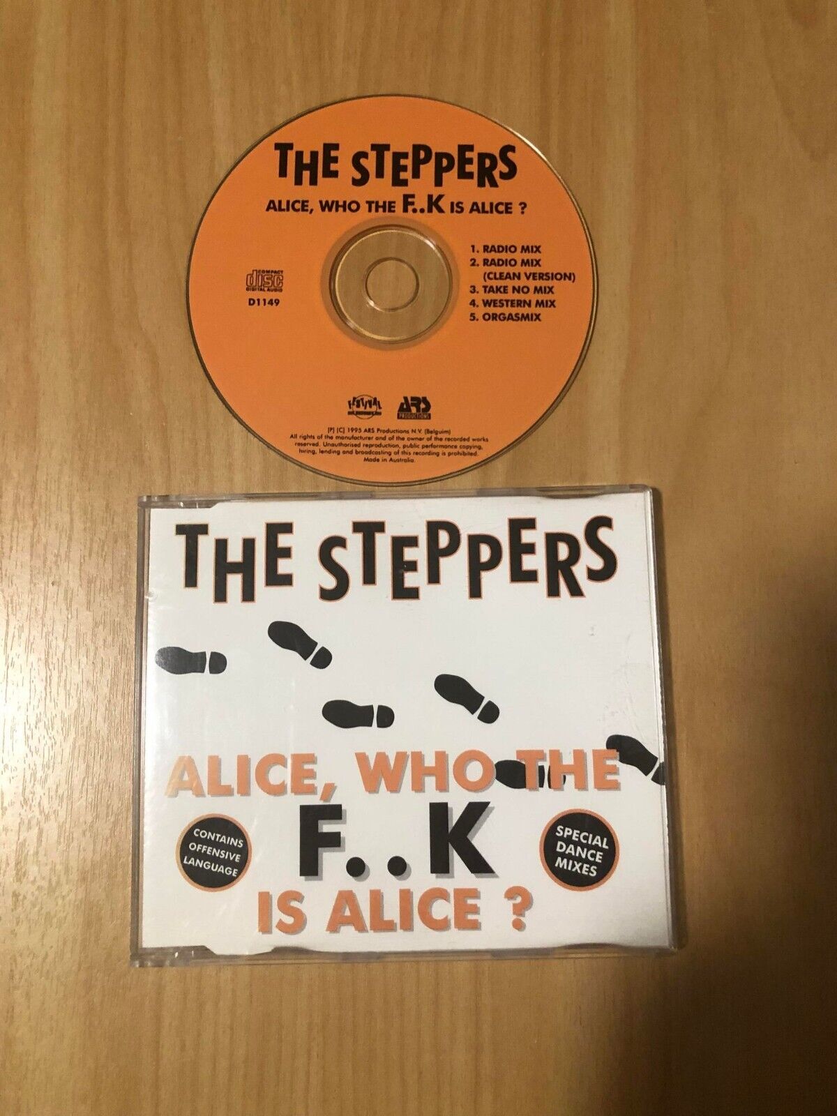 THE STEPPERS Alice, Who The F..k Is Alice? REMIXES AUS CD SINGLE 1995 Smokie