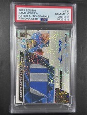 2023 Zenith Sam LaPorta Auto RPA FOTL White Sparkle /50 PSA 10 AUTO 10 POP 1 🔥