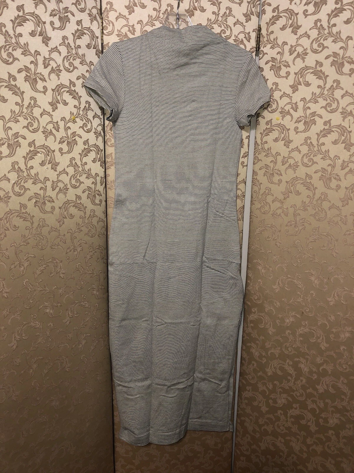 Abito midi Kate Spade Saturday avorio nero blu a righe taglia XS