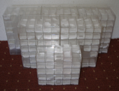 45x 10er Sortierboxen / Sortierkästen / alle Transparent