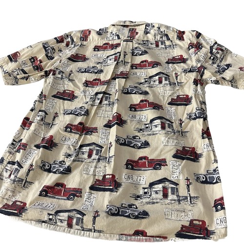 Boca Classics Hawaiian Style Mens L Large Shirt Vintage Trucks Florida Plates - Picture 4 of 6