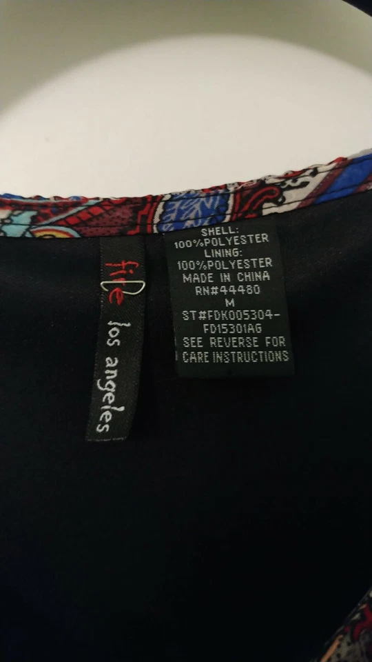 Vestido corto Fire Los Angeles M BOHO plisado manga campana cachemira Foto 2 de 3