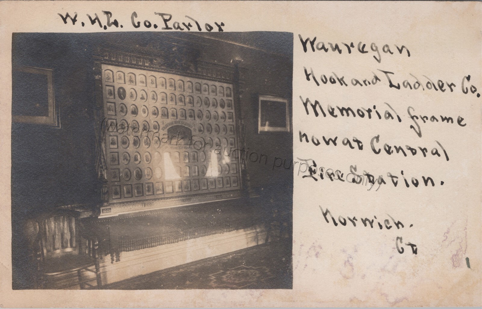 Wauregan/Norwich CT RPPC Fire Station Memorial Frame Connecticut Photo