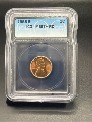 1955 S Lincoln Cent Penny MS67 + RD ICG #2368980158 A really Nice Coin
