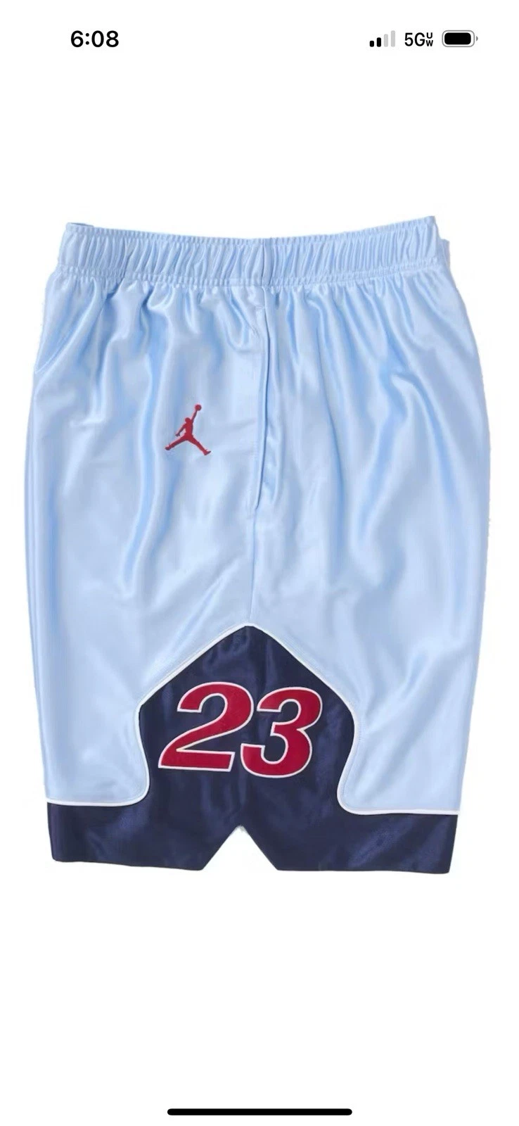 Short de basket SUPREME®/JORDAN® WARM UP SHORT bleu clair taille L FW24