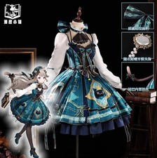 Genshin Impact Lynette Dress Headwear Hat Tail Socks Cosplay Costume Outfit New