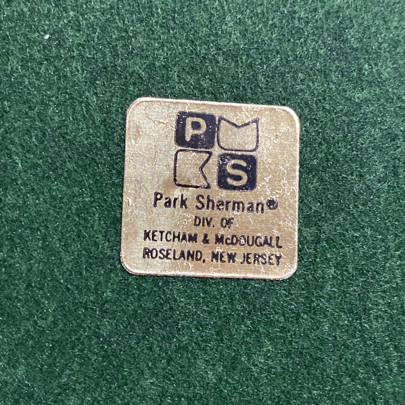 Vtg NIB Park Sherman Caramel Brown Marble Onyx Desk Pen Holder 5"4” NEW In Box