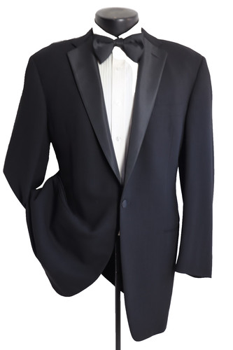Vestimenta maker of black label Giorgio Armani 1button wool tuxedo jacket 42R
