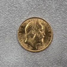 1910 Edward VII D.G. Full Gold Sovereign Coin 22ct 7.98g 22mm