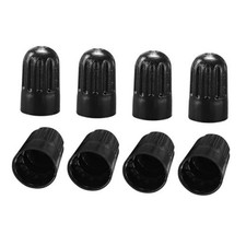 8PCS TPMS Tire Valve Long Stem Caps, Tire Valve Covers, Black Valve Stem Round