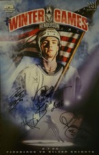 Henderson Silver Knights Winter Games  Knight Game Poster 2/7/26.  Multi AUTOS.