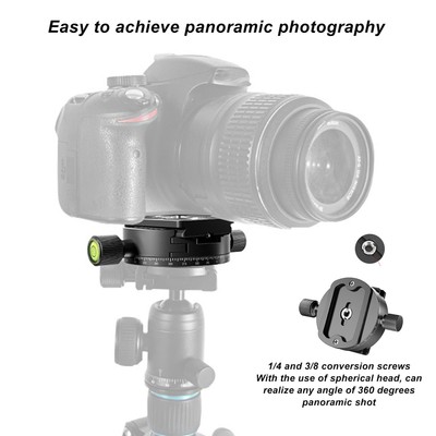 Camera Quick Release Plate Clamp Camera Adapter Plate 360° Panorama Rotation CB
