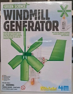 Green Science Windmill Generator Ages 8 & Up - New 