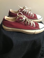 Vintage Converse Chuck Taylor low top shoes burgundy size 5 1/2 made in USA
