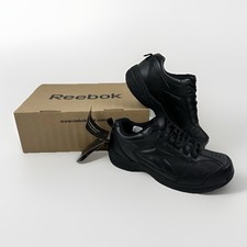 Reebok Jorie Soft Toe Work Shoe Mens 9.5 Wide Black Slip Resistant RB1100 New