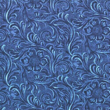 Moda 11216 12 Tooled Leather pattern "DENIM BLUE" bty
