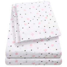 Ultra Soft Kids Bed Sheet Set with Elastic Straps 20 Fun Themes Twin Full XL