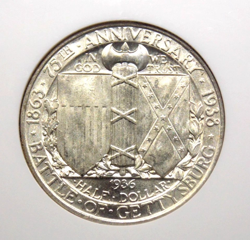 1936 Commemorative *GETTYSBURG* Half Dollar 50c NGC MS64 CAC #005 BU ECC&C, Inc. - Image 2 of 4