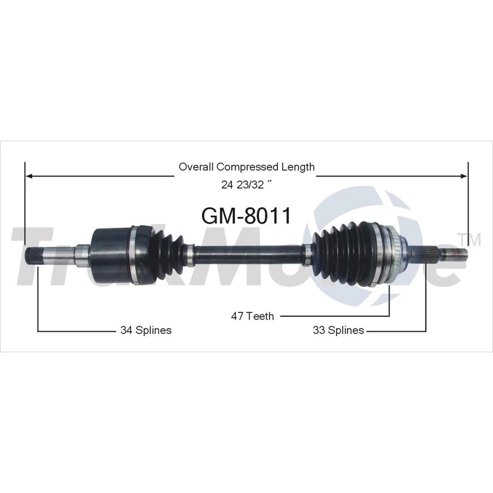 For Saturn SC1 SC2 SL SL1 FWD 1994-02 Pair of Front CV Axle Shafts SurTrack Set - Image 2 of 3