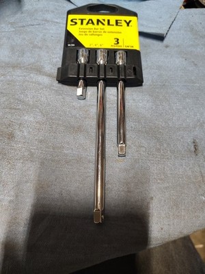 New Stanley 3 Piece Extension Set 1/4'' Drive 2,4,6'' No.85-704