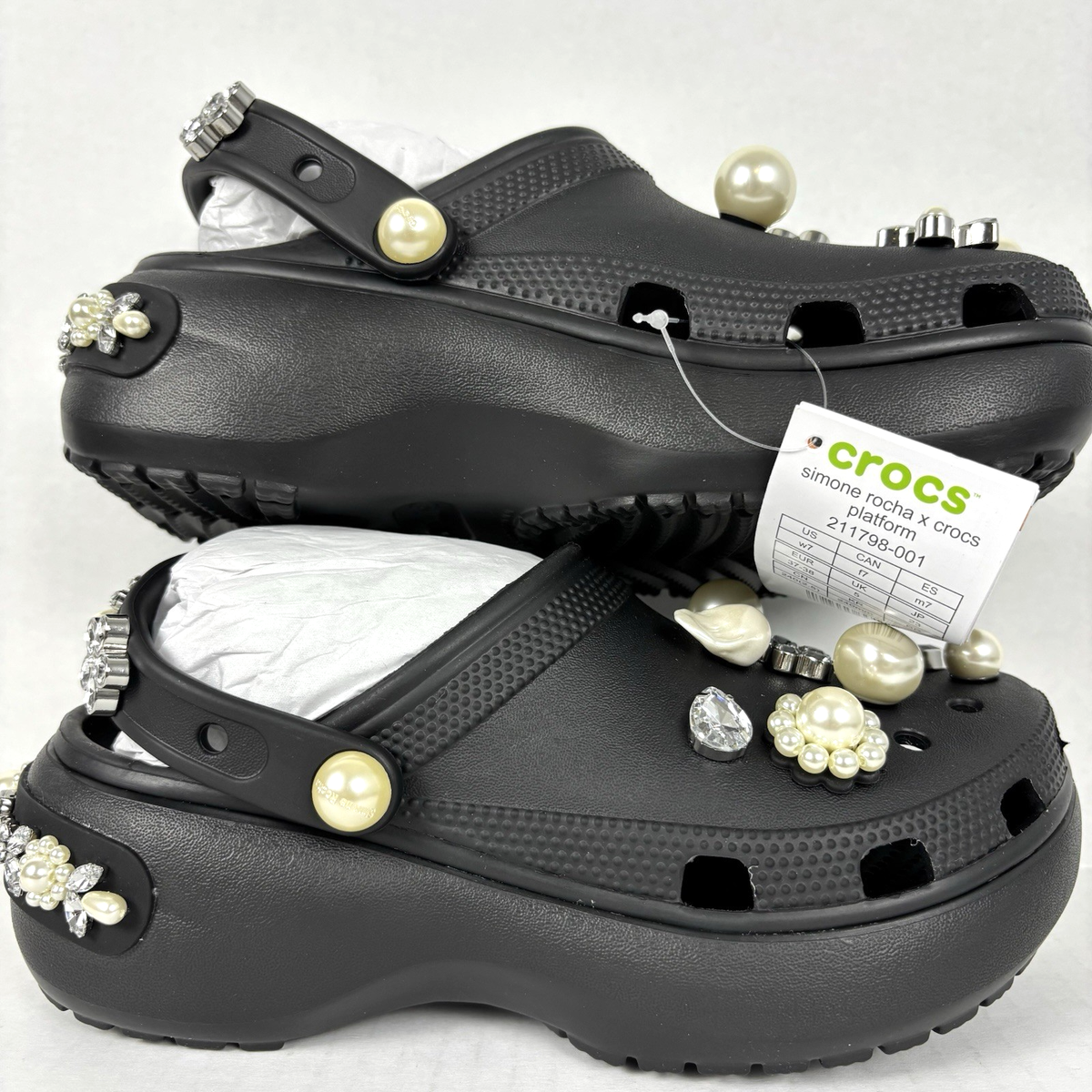 Simone Rocha x Crocs Classic Platform Clog Black 211798-001 Women